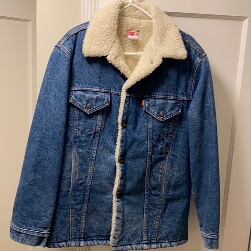 Vintage Levi’s Sherpa Denim Jacket. Orange tag.